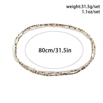 Ingemark 3Pcs Bohemia Waist Bead Belly Belt Chains for Women Wed Bridal Sexy Summer Bikini Elastic Body Jewelry Y2K Accessories - Kimlud