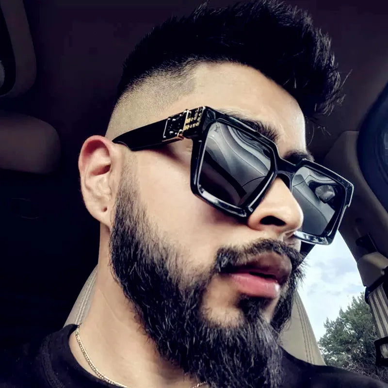 Square Sunglasses Men Luxury Brand Designer Men Eyeglasses Luxury Retro High Quality UV400 Gafas De Sol Hombre | Kimlud...