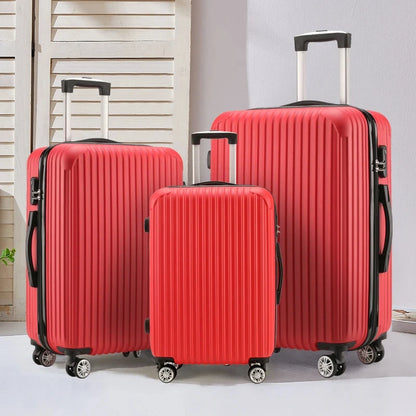 20 24 28 Inch Set 3 Piece Boarding Travel Travel Essentials Unisex ABS PC Trolley Case Luggage