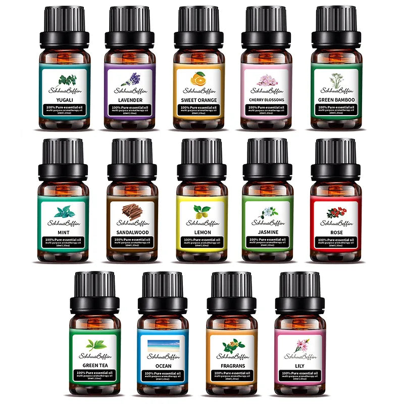 10ml Lavender Green Tea Plant Essential Oil Natural Aromatherapy Fragrance Humidifier Water Soluble Massage Essential Oil - Kimlud