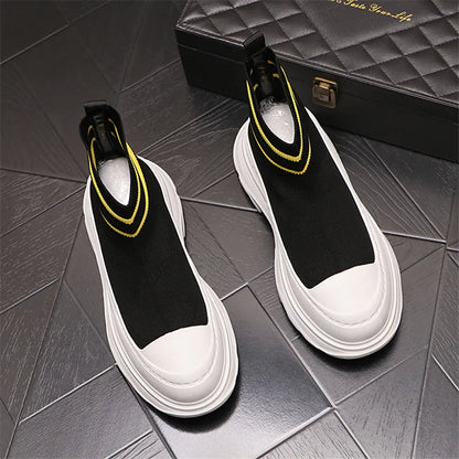 Luxury Design Wedding Dress Business Boots Fashion Men Mesh Casual Shoes Lightweight Vulcanize Round Toe Driving Walking Loafers