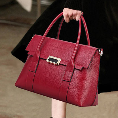 2025 New Genuine Leather Briefcase Women Handbags Large Capacity Ladies Fashion Cowhide Shoulder Messenger Bags Portable...
