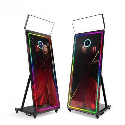 Mirror photo booth, selfie luminous frame, portable touch screen, photo booth machine - Kimlud