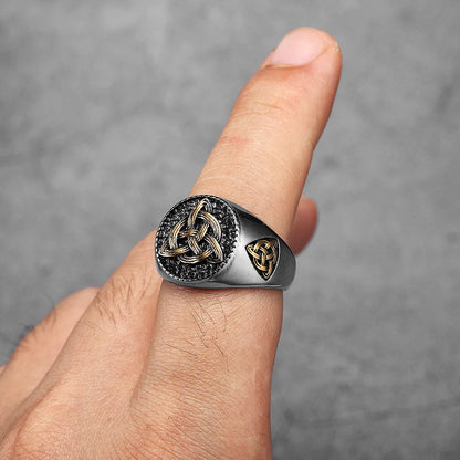 Viking Celtic Knot Stainless Steel Men Rings Punk New In For Male Women Fashion Jewelry Creativity Gift Wholesale Dropshiping