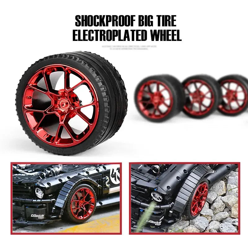 MOULD KING 13108 Technical APP RTR V2 Racing Car MOC-22970 FIT 20102 Building Block Bricks Assembly Toys Christmas Gift For Kids