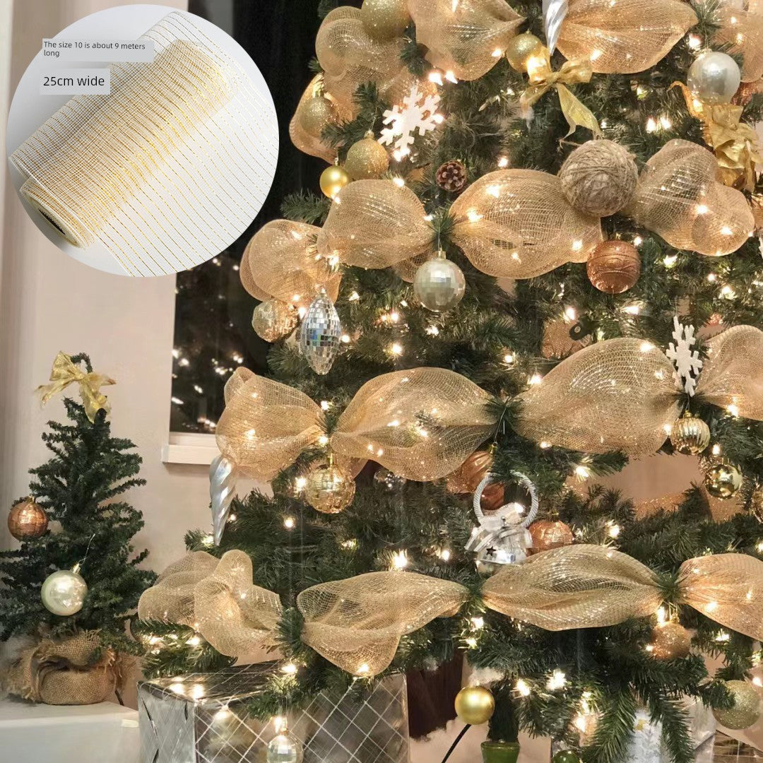 Christmas Tree Led Pendant Gilding Ribbon Christmas