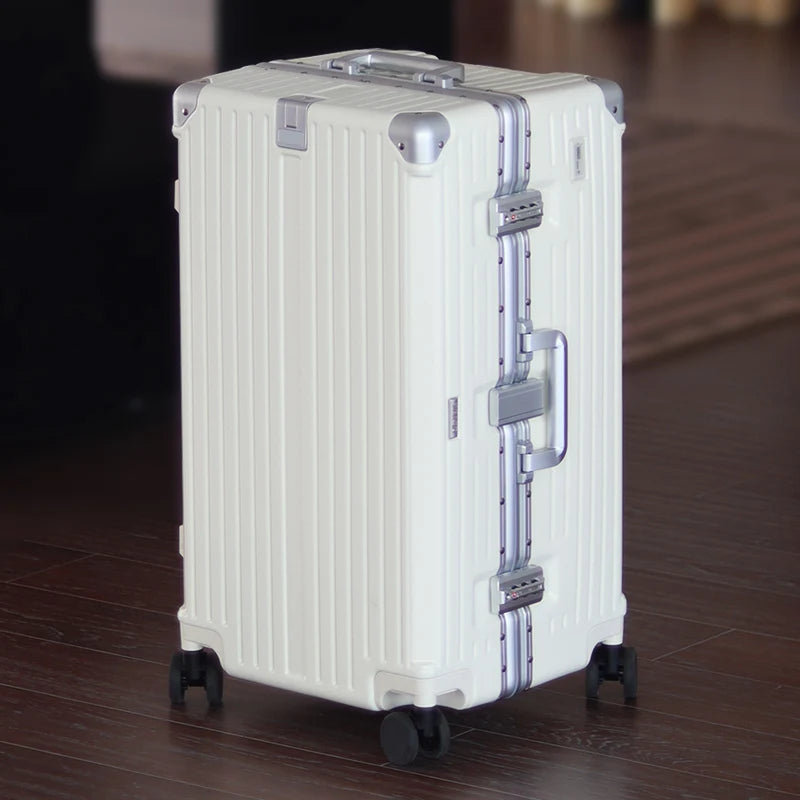 30-36 inch Large Capacity Suitcase 26 Aluminum Frame Luggage Thickened ABS+PC Trolley Case 20'' Carry-on Luggage with...