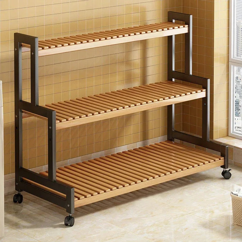 Black Outdoor Plant Shelf Rack Flowers Luxury Universal Square Plant Shelf Rack Tiered Bamboo Bitki Rafları Garden...