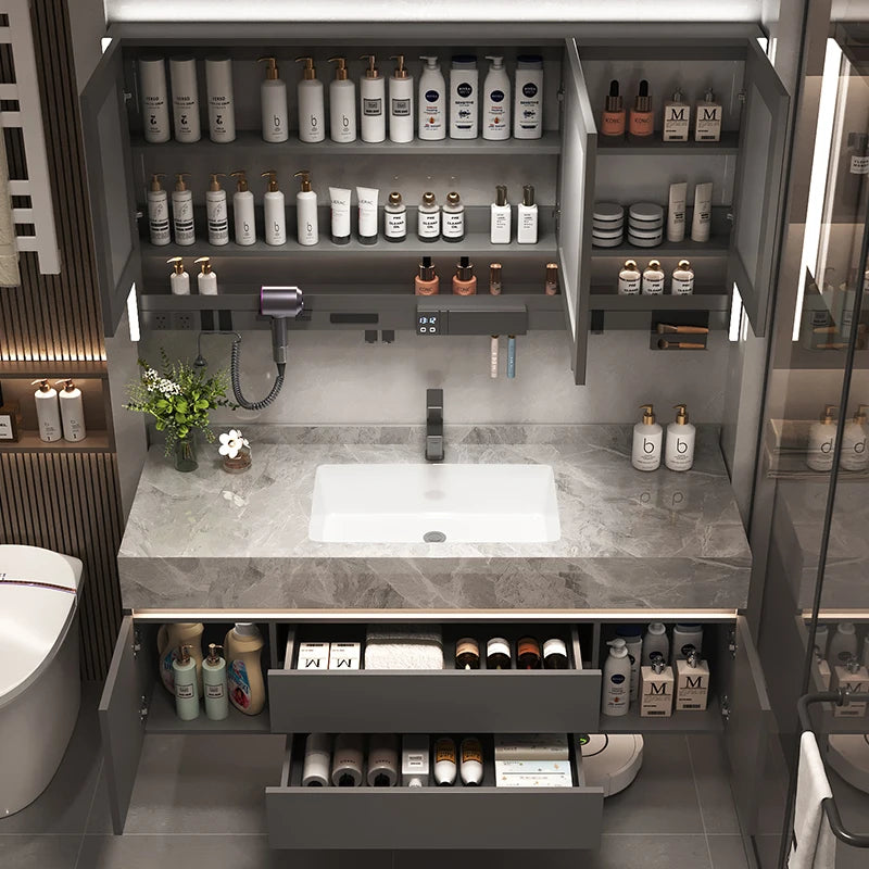Simple Luxury Bathroom Cabinets Washbasin Vintage Toilet Drawer Bathroom Cabinets Storage Mirrors Mobili Per La Casa Furniture - Kimlud