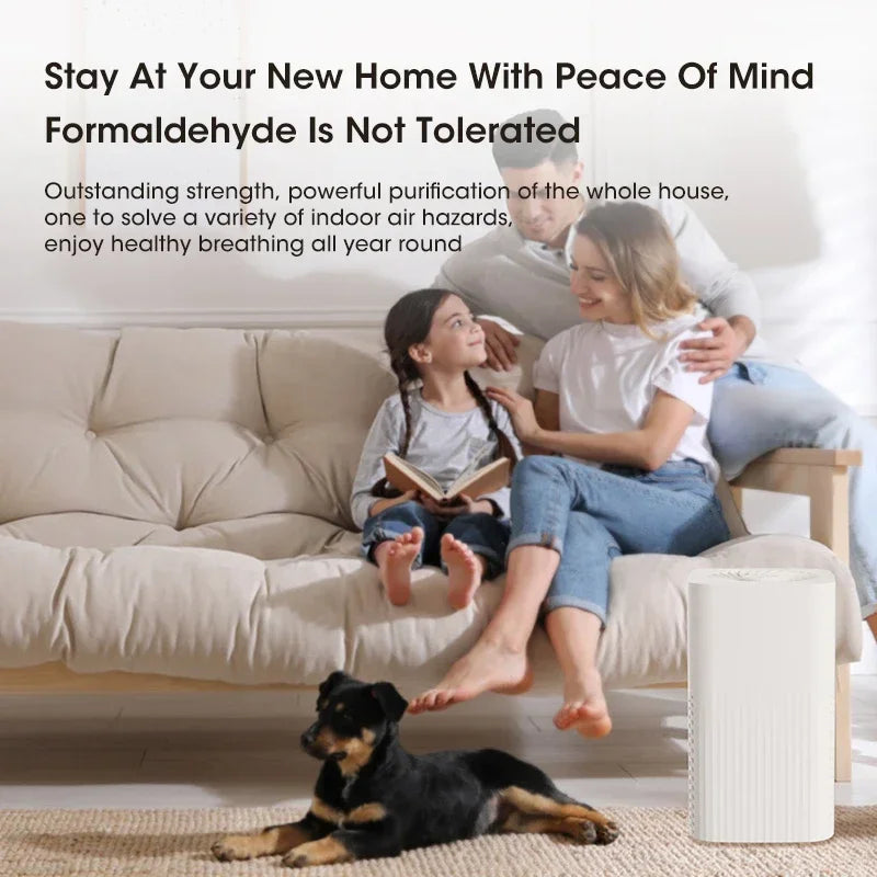 Smart Air Purifier Desktop Air Purification Eliminate Formaldehyde Smoke Dust Quickly Removes Odors HPEA Filtration Low Noise