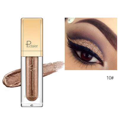 New Make Up Liquid Eyeshadow Waterproof Glitter Pigments Purple Gold Metalic Women Beauty Gel Eye Shadow Cream 18 Colors...