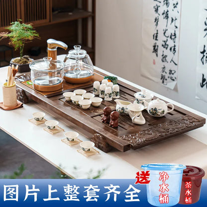 Kung Fu Ceremony Tea Tray Rectangle Drainage Pot Drip Accessories Luxury Tea Tray Hospitality Valet Bandejas Home Decorationgs - Kimlud
