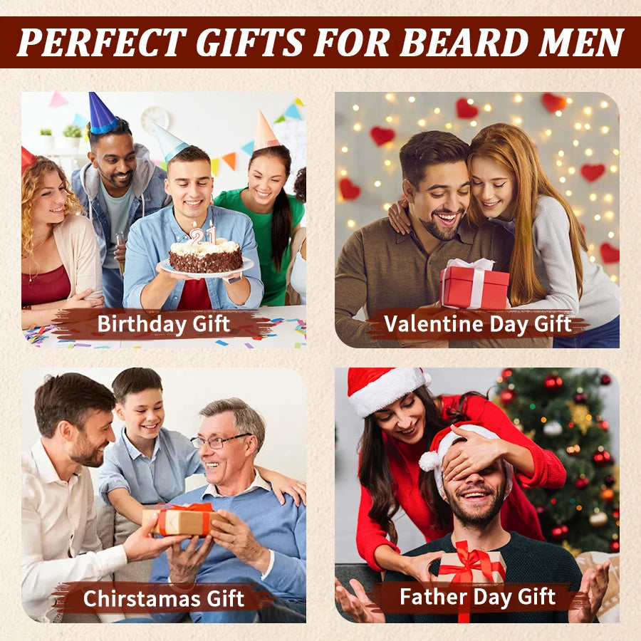 GOIPLE Beard Growth Care Kit Moustache Shampoo Conditioning Oil Deep Clean Wash Moisturizing Whiskers Balm Smoothing...