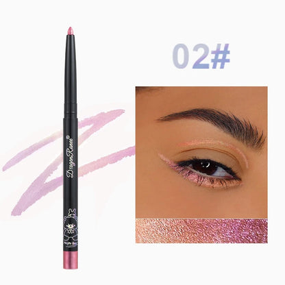 Pearlescent Aurora Eyeliner Pencil Waterproof Blue Purple Diamond Glitter Eye Shadow Metallic Chrome Lying Silkworm Eyes Makeup