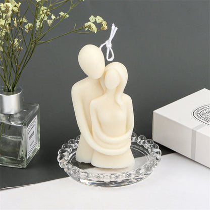Abstract Couple Hugging Soy Wax Candles Aromatherapy Scented Candles Cube Candles Home Decor Wedding Party Guest Gift Souvenirs