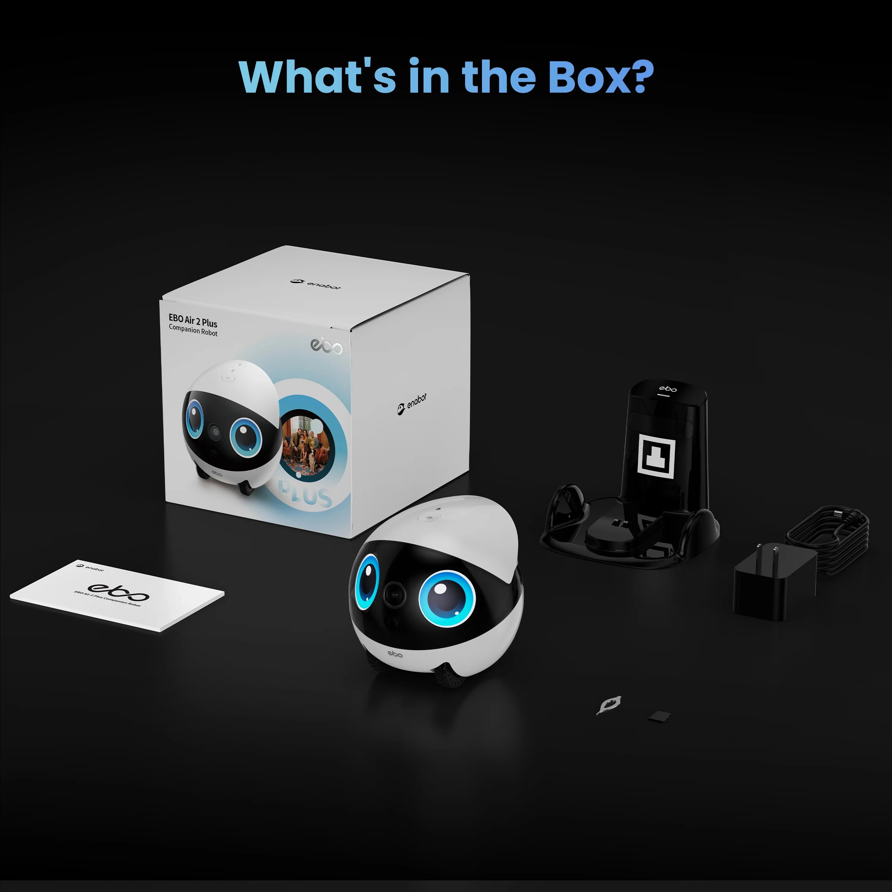 EBO AIR 2 PLUS Intelligent Pet Companion Robot, 3k Camera, Video Call and AI Artificial Intelligence Patrol Function - Kimlud