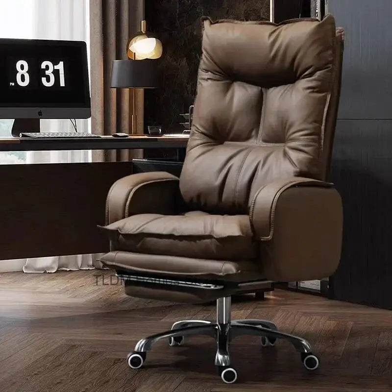 Recliner Ergonomic Office Chairs Computer Boss Leather Executive Chair Lounge Swivel Cadeira De Escritorio Office...