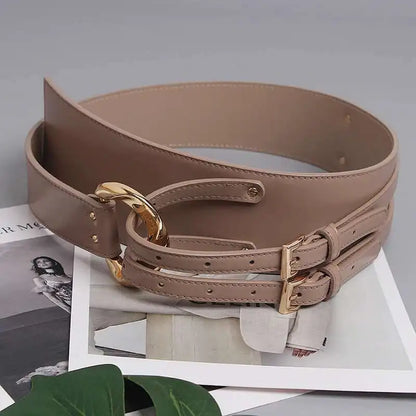 LANMREM Fashion PU Leather Belt Irregular Cowhide Waist Women's Decorative Suit Dress Sweater Waist Belts 2025 New...