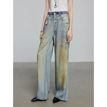 TOYOUTH Women Denim Jean 2025 Spring New Long Pants 8518053 | Kimlud Office Luxury Pants