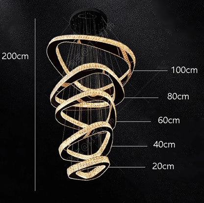 Modern decor led lights rings pendant light lamps for living room led Chandeliers for dining room hanging light indoor lighting - Kimlud