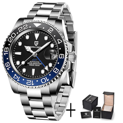 PAGANI DESIGN V4 GMT Watches Men's Luxury Automatic Mechanical Wristwatch Sapphire Glass 40MM Stainless Steel Waterproof Watch
