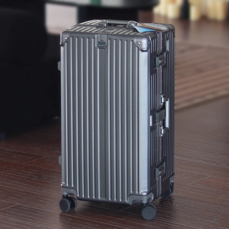 30-36 inch Large Capacity Suitcase 26 Aluminum Frame Luggage Thickened ABS+PC Trolley Case 20'' Carry-on Luggage with...