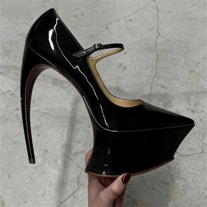 2026 Runway Women High Heels Shoes Butterfly-Knot Ankle Strap Thick Bottom Sandals Ladies Stiletto Platform Wedding...