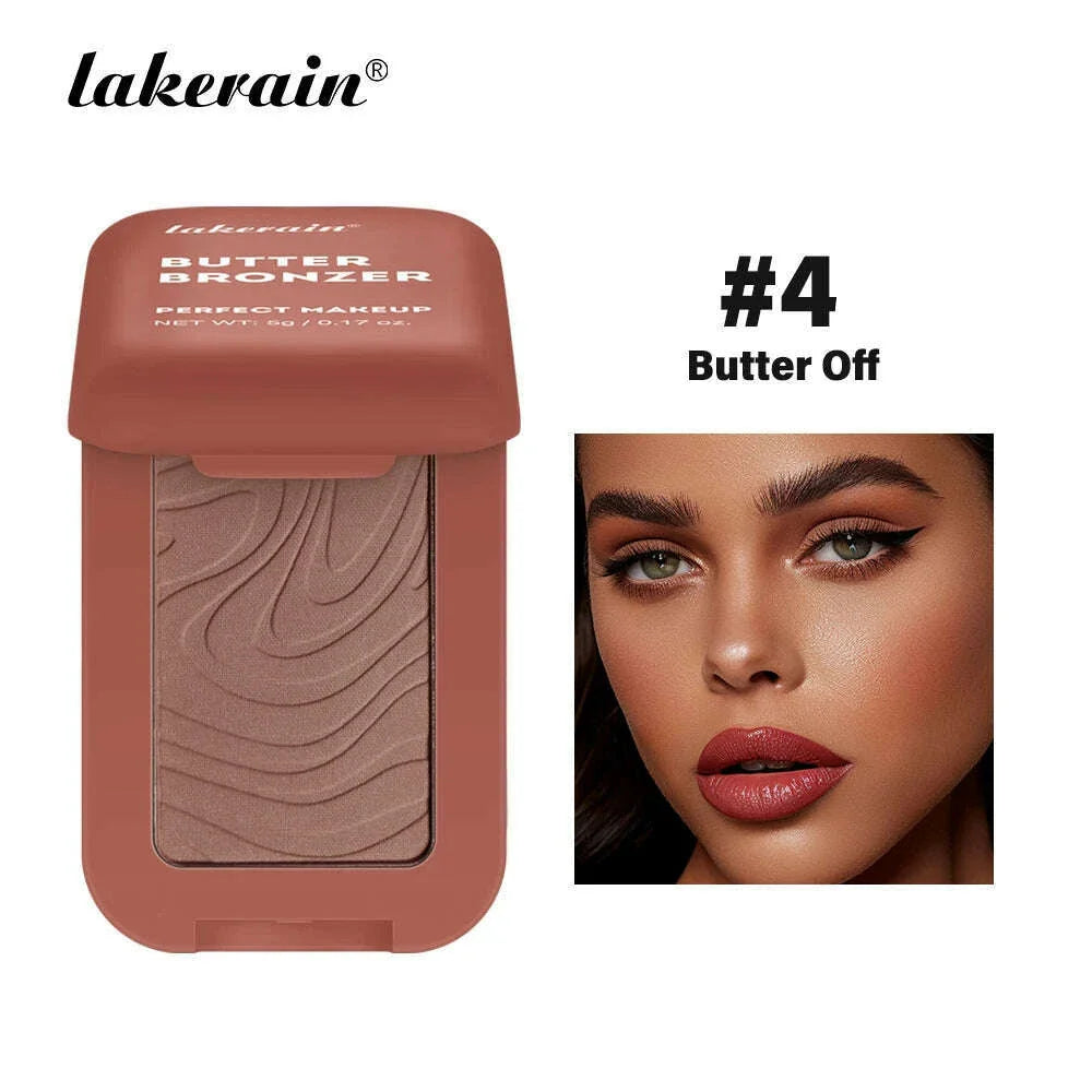 Butter Bronzer Dark Skin Natural Cheek Tint Waterproof Face Contouring Cosmetics Blush Powder Brighten Face Soft Female Makeup