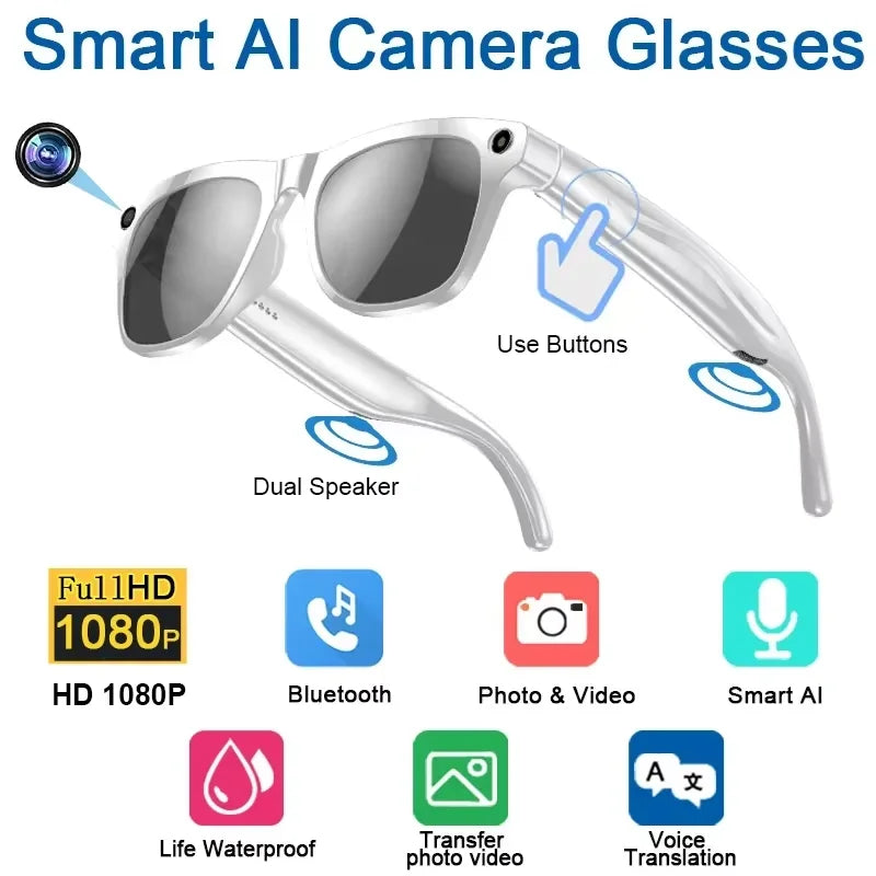 VIVO Color Changing AI Smart Glasses Chat GPT 100MP Camera Bluetooth Call Voice Assistant Control Smart Glasses 2026 New