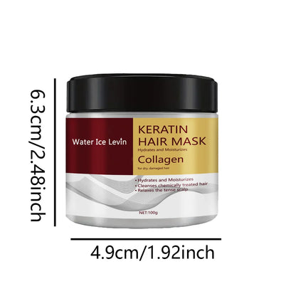 Collagen Keratin Hair Mask Dual Oil Control Moisturizer Conditioner Soft Smooth Frizz Damaged Repair Revitalize Hair Care - Kimlud