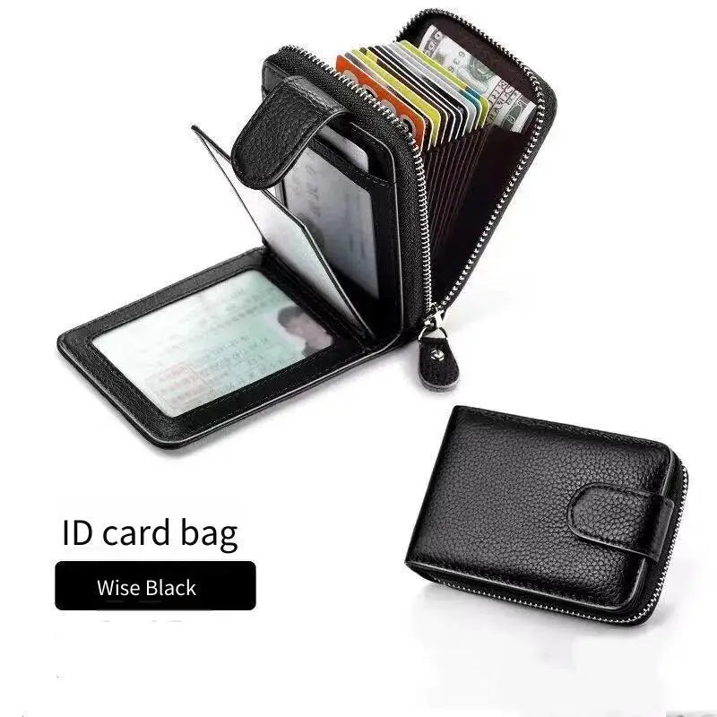 Multiple Slots for ID And Bank Cards High Capacity Men's Driver License Card Holder Anti-Magnetic Credit Card Wallet |...