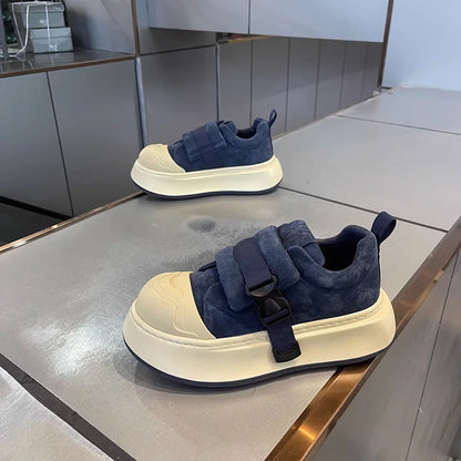 High Quality Men Height Increasing Platform Sneakers New Fashion Air Cushion Men Leather Casual Shoes Versatile Vulcanized Shoes