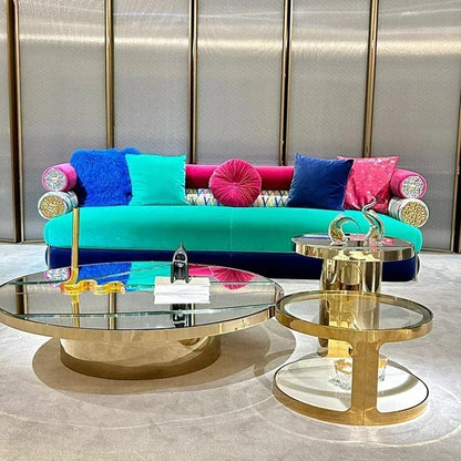Soft Fancy Unique Sofa Modern Wood Nordic European Puffs Sofa 3 Seater Muebles Para Salas Modernos Living Room Furniture - Kimlud
