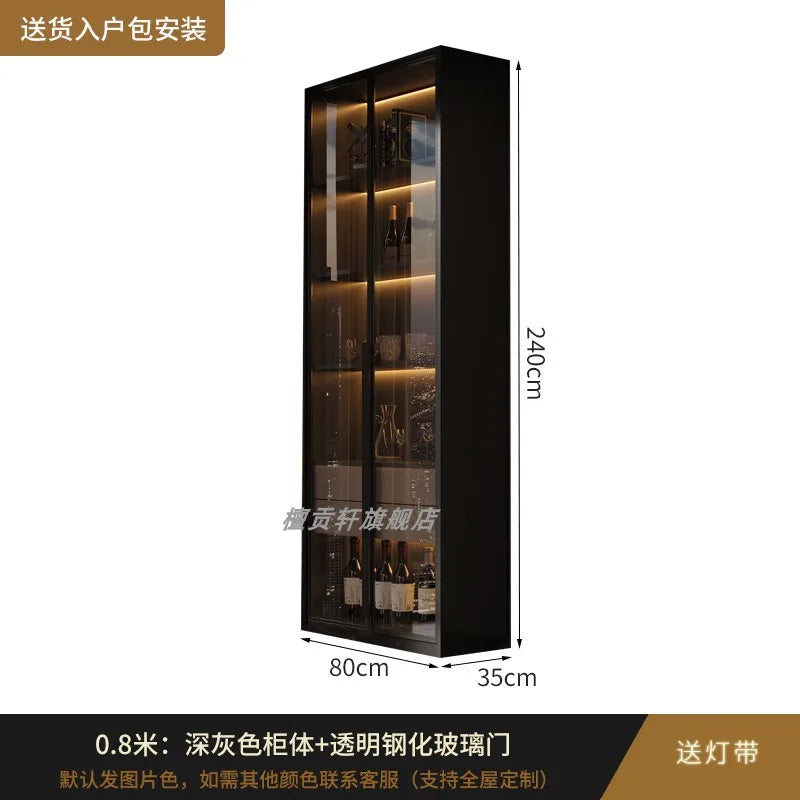 Luxury Wood Cabinets Storage House Container Organizer Living Room Cabinets Display Wine Bookcase Gabinete Trendy Furniture - Kimlud