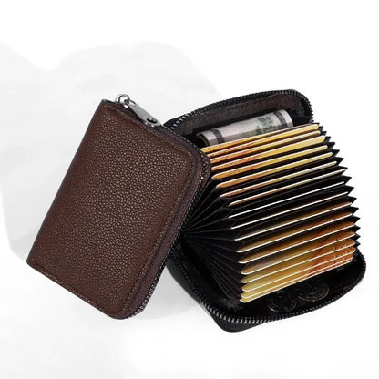 20 Detents Cards Holders PU Business Bank Credit Bus ID Card Holder Cover Coin Pouch Anti Demagnetization Wallets Bag...