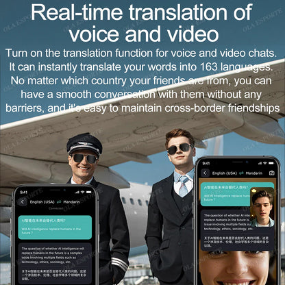 For Xiaomi Smart Glasses AI Intelligent Translation Wireless Bluetooth Real-time Simultaneous Interpretation Headset Sunglasses