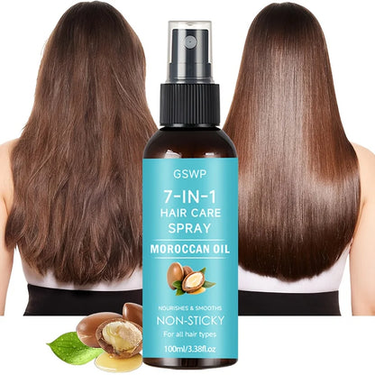 GSWP 7-in-1 Argan Oil Hair Spray, moisturizes hair, provides heat protection, and leaves hair smooth, shiny, and...
