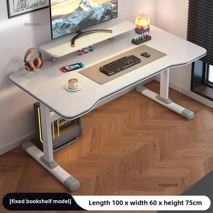 High-end Desktop Computer Desks Home Office Furniture Simple Gaming Desk Student Study Table Workbench Liftable Computer Table J - Kimlud
