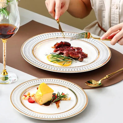 European style ceramic desserts, salad plates, restaurants, light luxury dishes, kitchen utensils - Kimlud