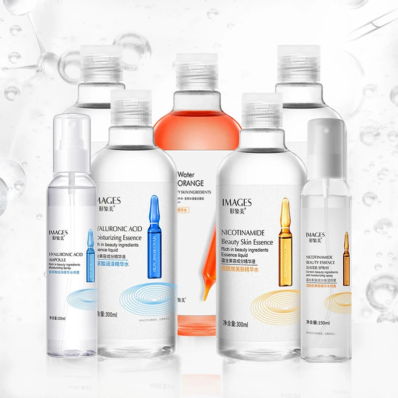 150/300/500ml Hyaluronic Acid Face Essence Anti-aging Remove Wrinkle Shrink Pore VC Niacinamide Moisturizing Brighten Face Serum