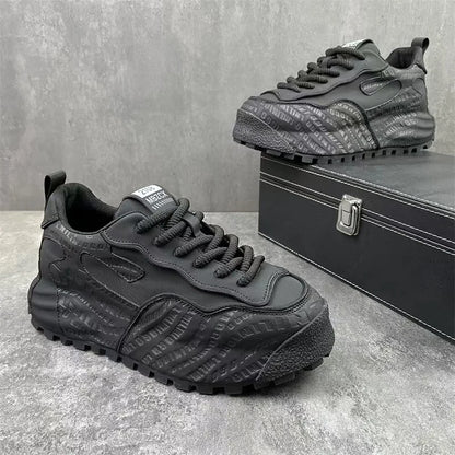 Fashion Men Shoes Casual Faux Leather Sneakers Brand Tenis Male Wedged Shoes Spring Summer Breathable Trainers Man Gym Run Shoes