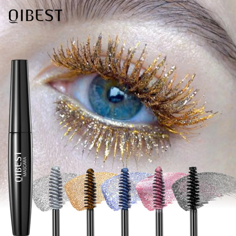 Color Mascara Eyelashes Lengthening Silk Fiber Natural Waterproof Curling Long Lasting Black Purple Silver Stage Eyes...