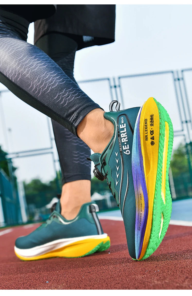 Professional Sports Running Shoes For Men Marathon Air Cushion Carbon Plate Double-layer Mesh Women Athletic Racing Sneakers - Kimlud