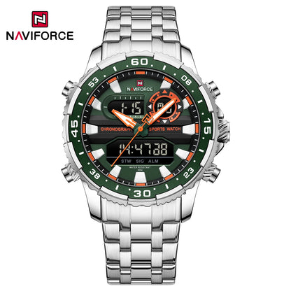 NAVIFORCE Fashion Brand Black Gold Men Watch Fashion Luxury Quartz Wrist Watches Sport Waterproof  Stainless Steel Strap NF9234