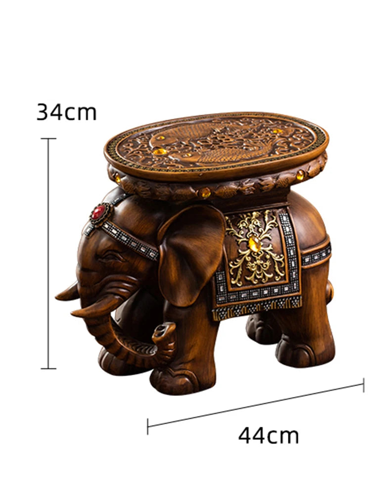 Creative Elephant Stool,Statue Resin Furniture,Luxury Living Room,Entrance Shoe Changing Stools,Floor Decoration...
