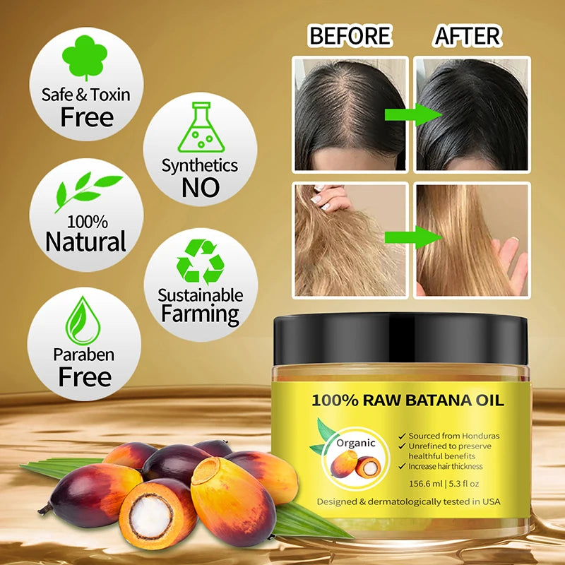 Batana Oil For Scalp And Hair Care, Palm Oil Enriched, Plant Extracts, Scalp And Hair Care Product | Kimlud Mid Range Batana