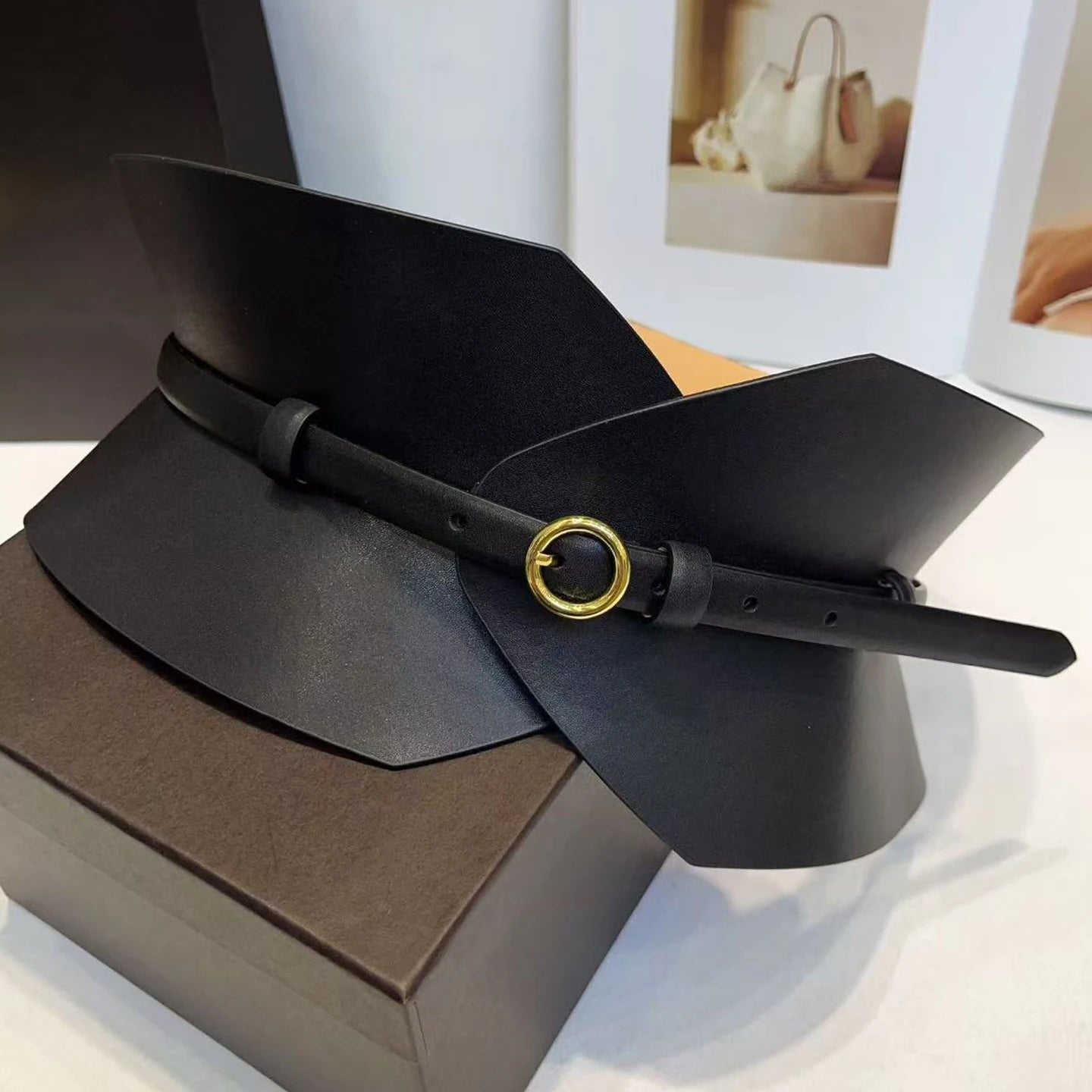 Dual use quality leather waistband for slimming, exquisite and ultra wide leather waist belt, personalized waistband...