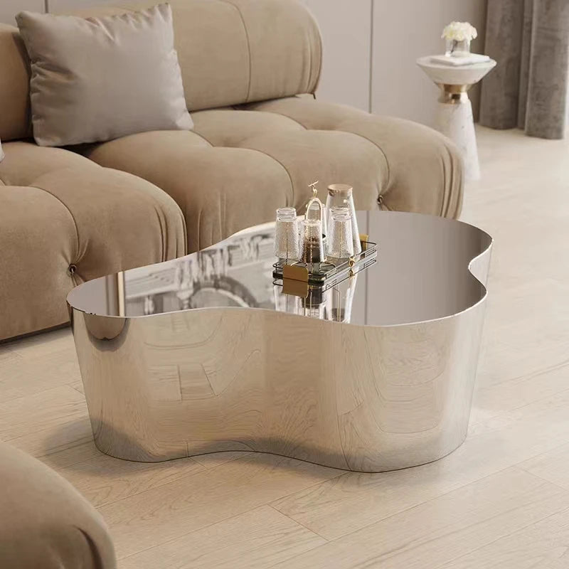 Metal Industrial Coffee Table Aesthetic Unique Minimalist Designer Side Table Modern Luxury Mesa Auxiliar Postmodern Furniture - Kimlud