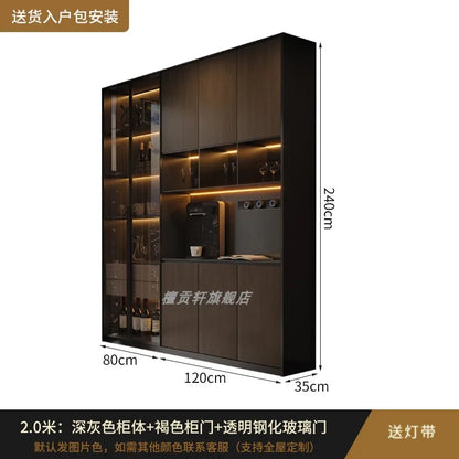 Luxury Wood Cabinets Storage House Container Organizer Living Room Cabinets Display Wine Bookcase Gabinete Trendy Furniture - Kimlud