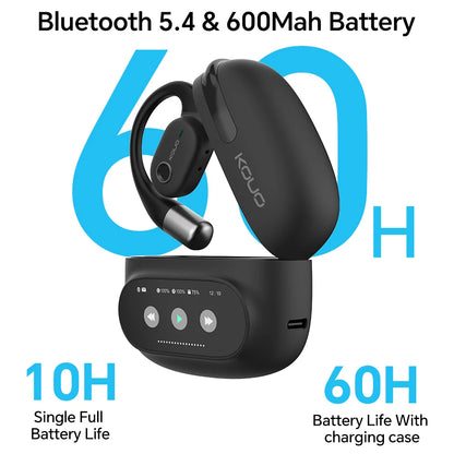 KOUO 800Pro Translation Earphones Lifetime Free Face To Face Call 164 Language Translate Wireless Bluetooth 5.4 Business Earbuds
